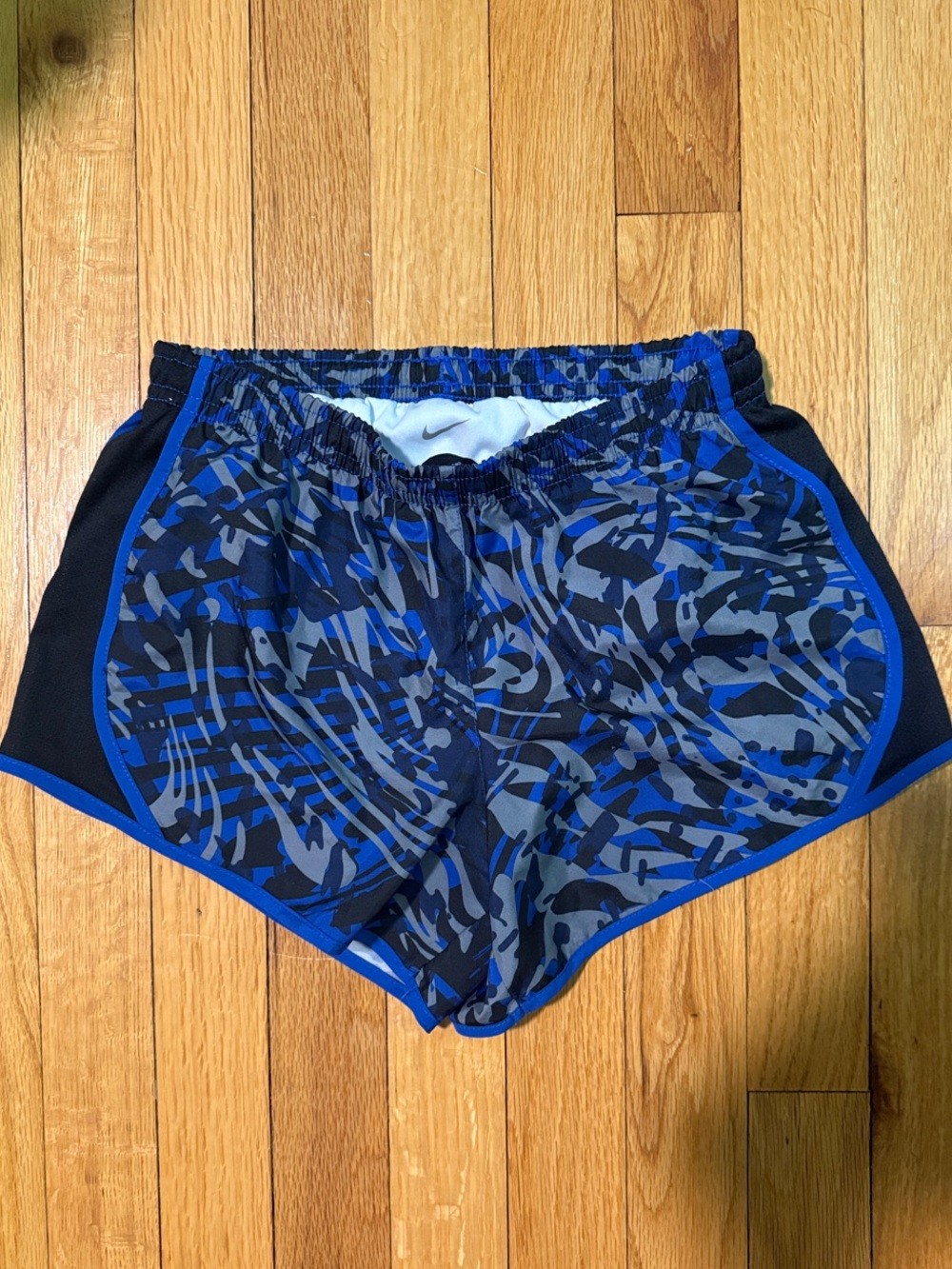 Nike Dri-Fit Blue and Black Kids Tempo Athletic Shorts